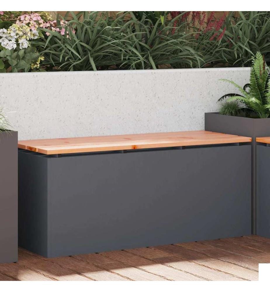 Banc de jardin Anthracite 100 x 40 x 43 cm Acier