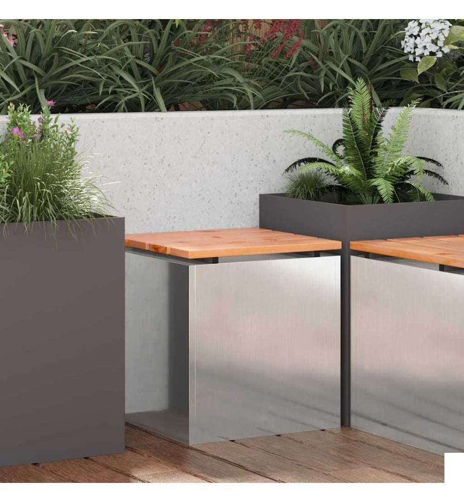 Banc de jardin Argent 40 x 40 x 43 cm Acier inoxydable