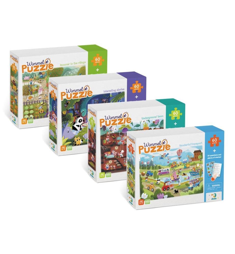 Puzzle d'objets caches 60 éléments set de 4, 36m+