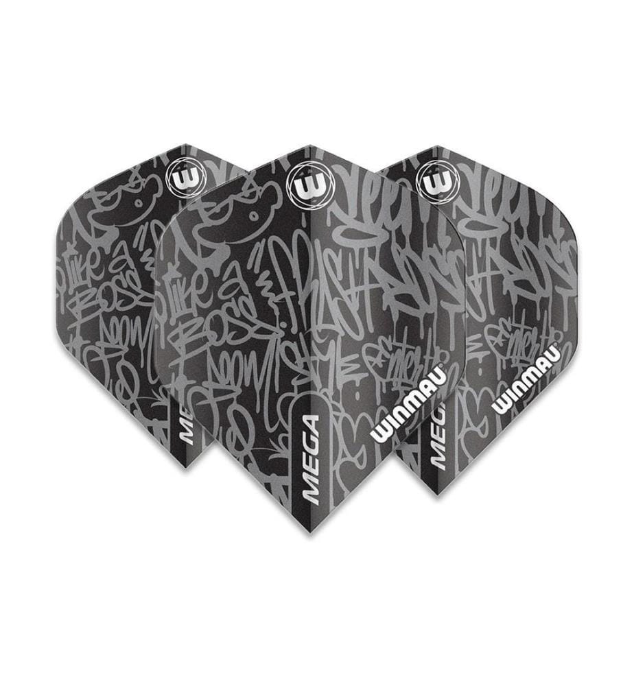 Winmau - Dartflight, Noir, 3 pièces