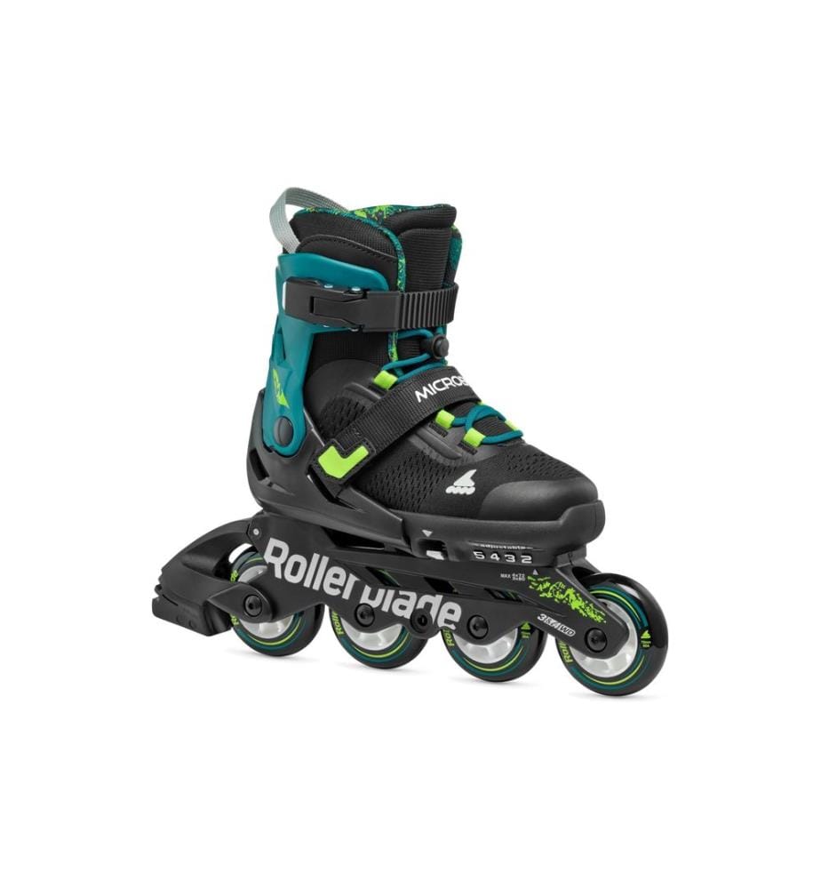 ROLLERBLADE - Rollers en ligne Microblade XT Noir/vert pétrole, 36.5-40.5