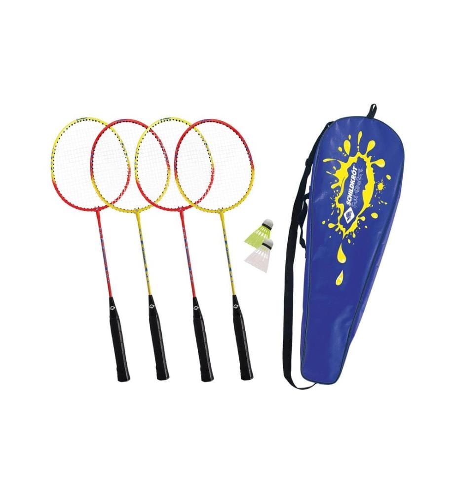 SCHILDKRÖT FUNSPORTS - Schildkröt Jeu de badminton 4 joueurs 4 raquettes, 2 volants,