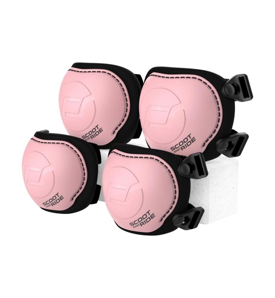 Set de genouillères et coudières Rose Taille S Scoot and Ride