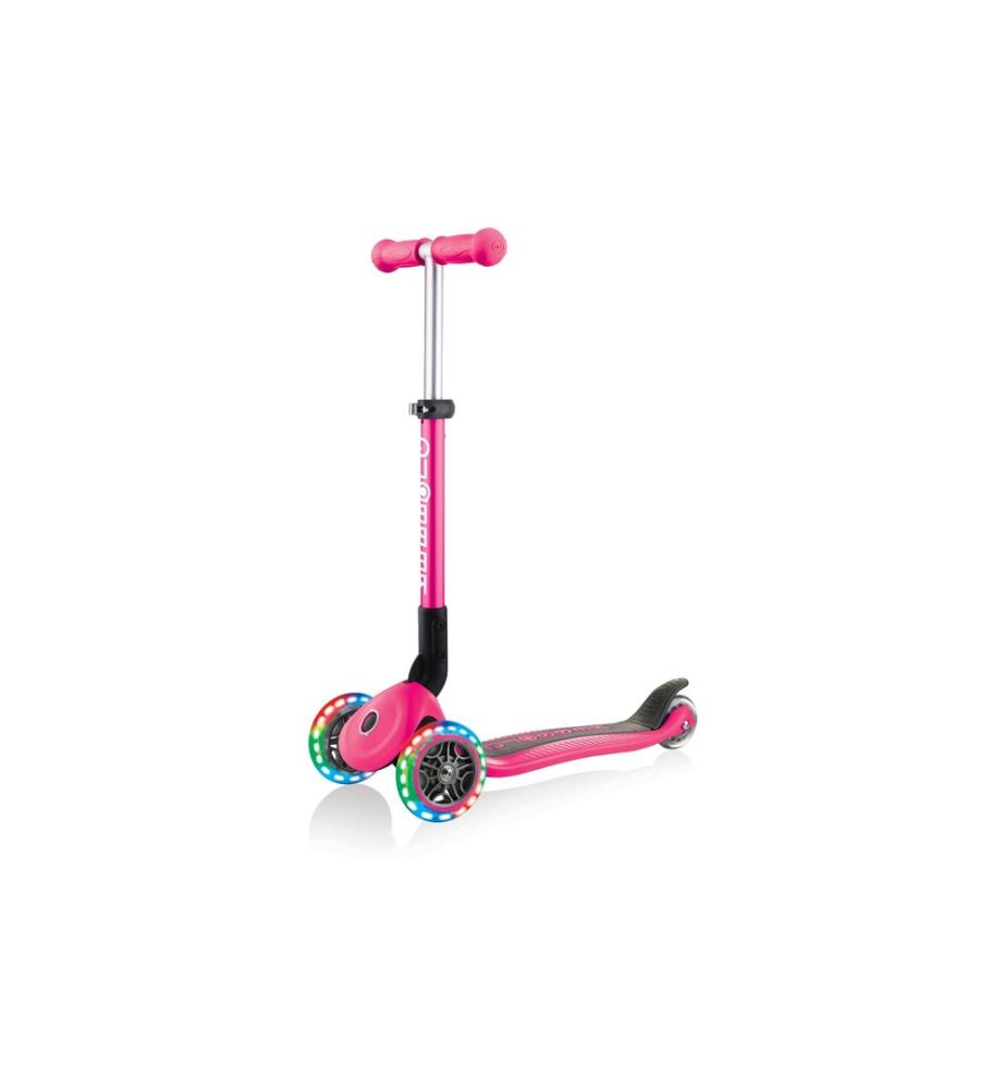 GLOBBER Trottinette Junior Pliable Lights Mini Rose