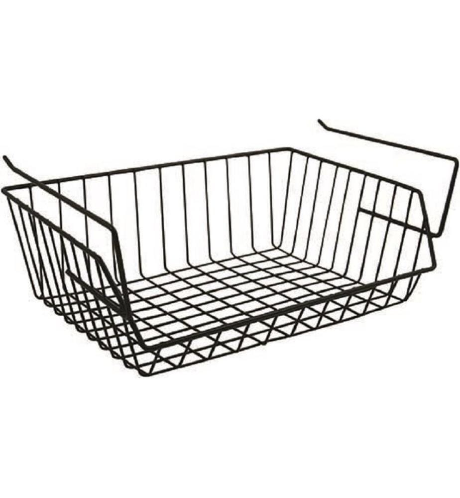 MSV - Panier de rangement pour s'accrocher, Noir mat