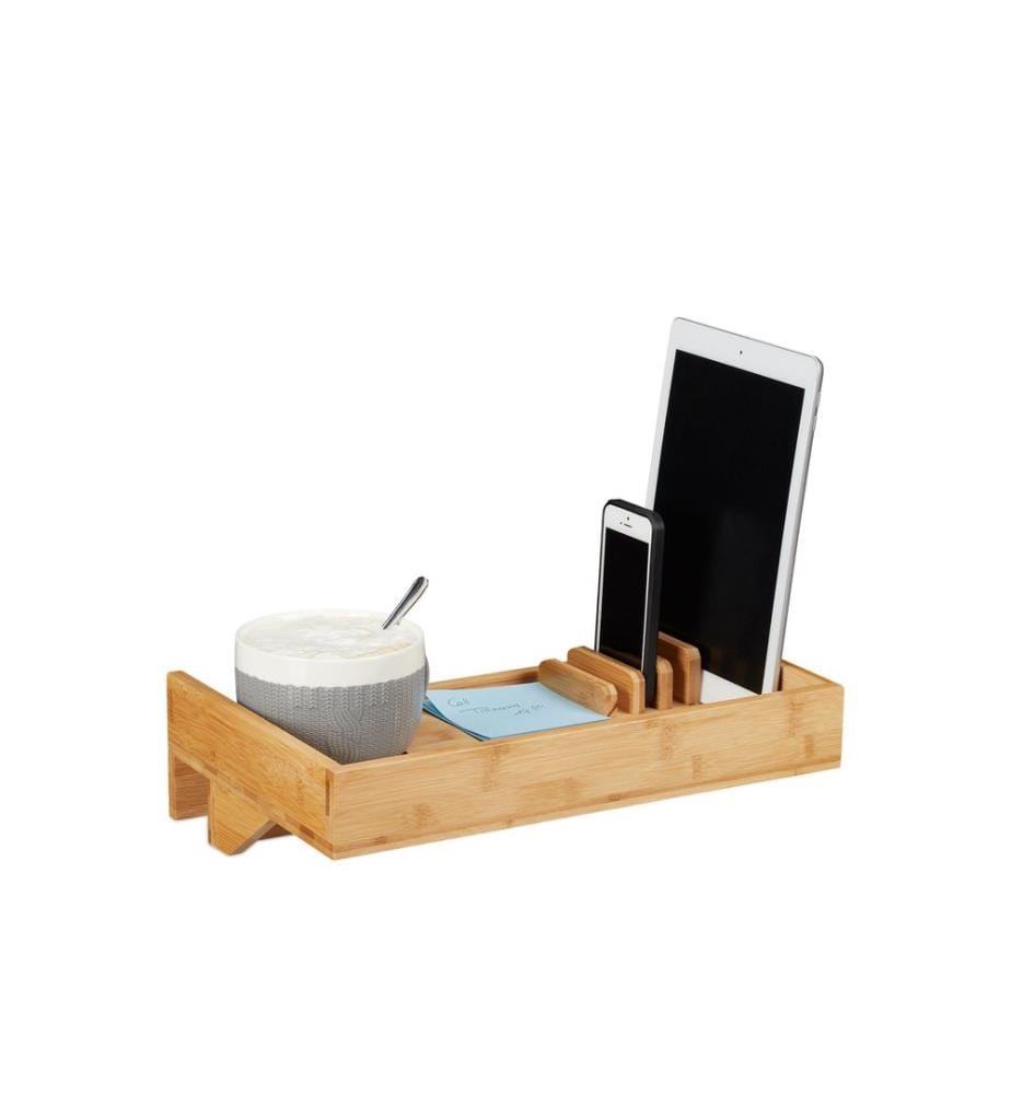 RELAXDAYS - Tablette de lit avec supports Nature