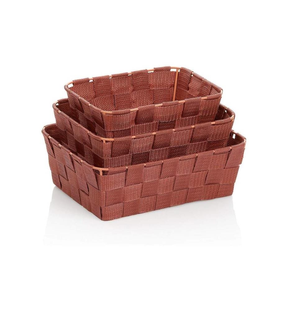 KELA - Supports pour ustensiles de salle de bains Alvaro 3 pièces, Terracotta