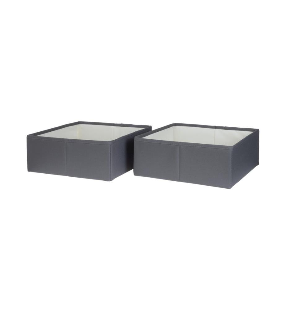 COCON - Boîte de rangement L Gris, 2 pièces