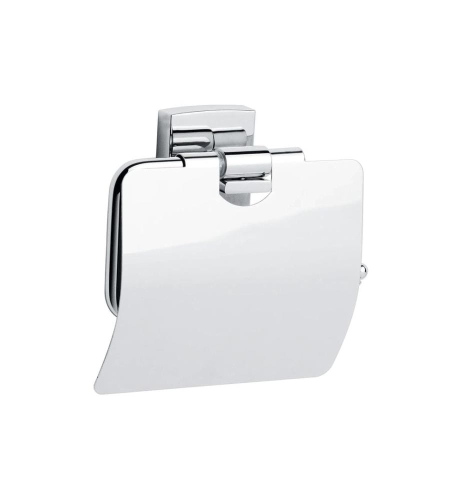 TESA - Porte-rouleau pour papier toilette Klaam avec couvercle Argenté