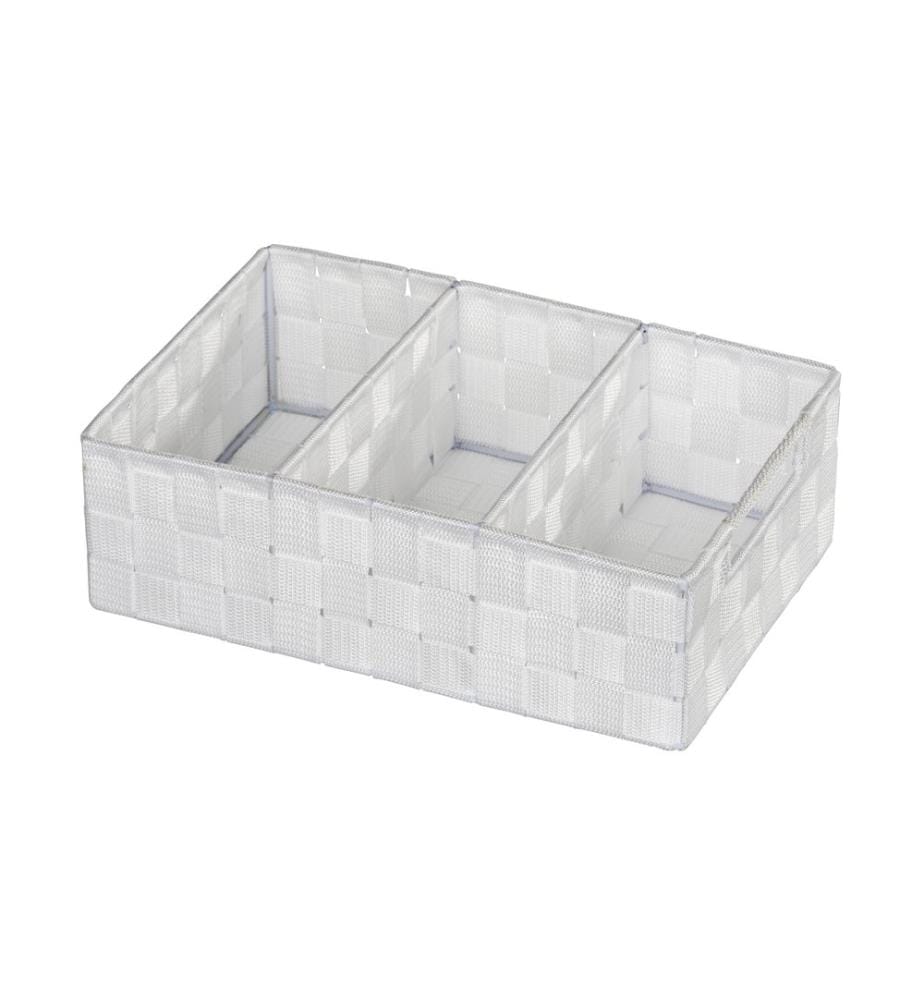 WENKO - Panier de rangement Adria 32 x 21 x 10 cm, Blanc