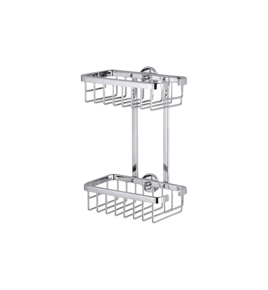 TESA - Supports pour ustensiles de salle de bains Aluxx Panier de rangement à deux étages