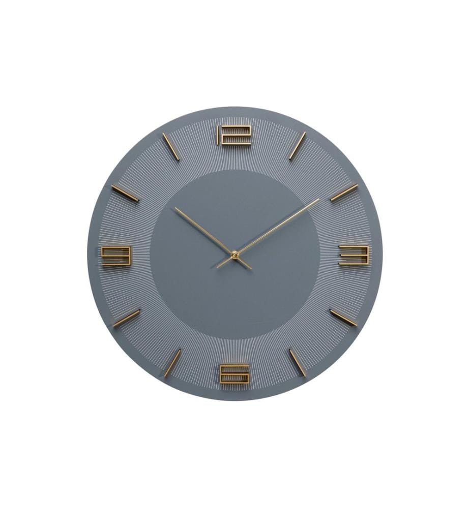 Kare Horloge murale Leonardo, gris / or