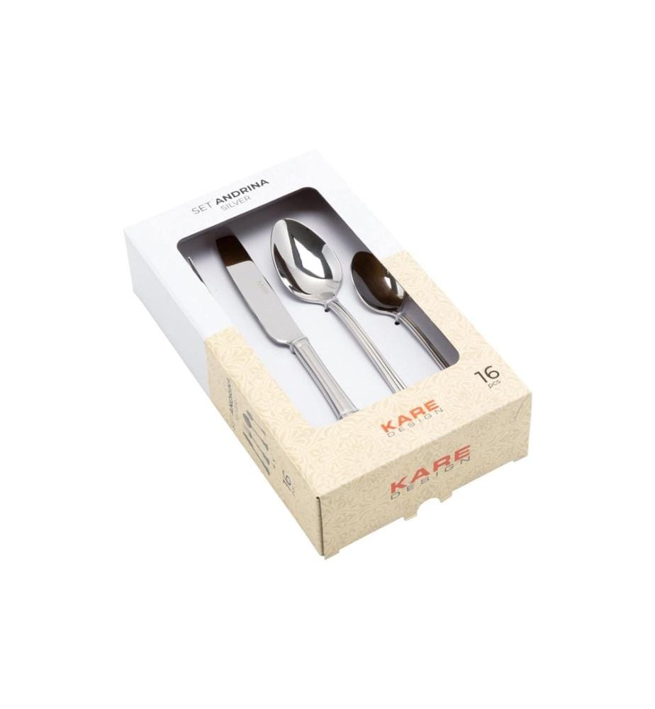Kare Kits de couverts Andrina, 16 pièces, argent