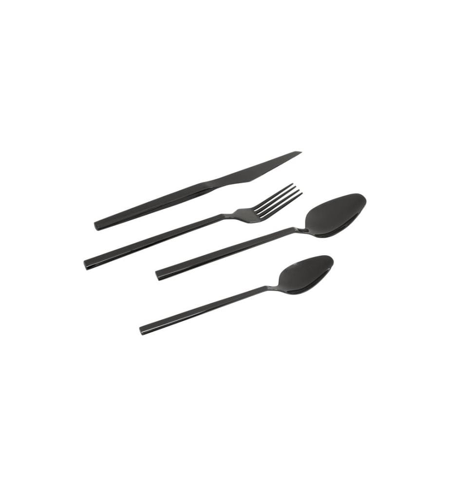 Kare Kits de couverts Adella, 16 pièces, Shiny noir