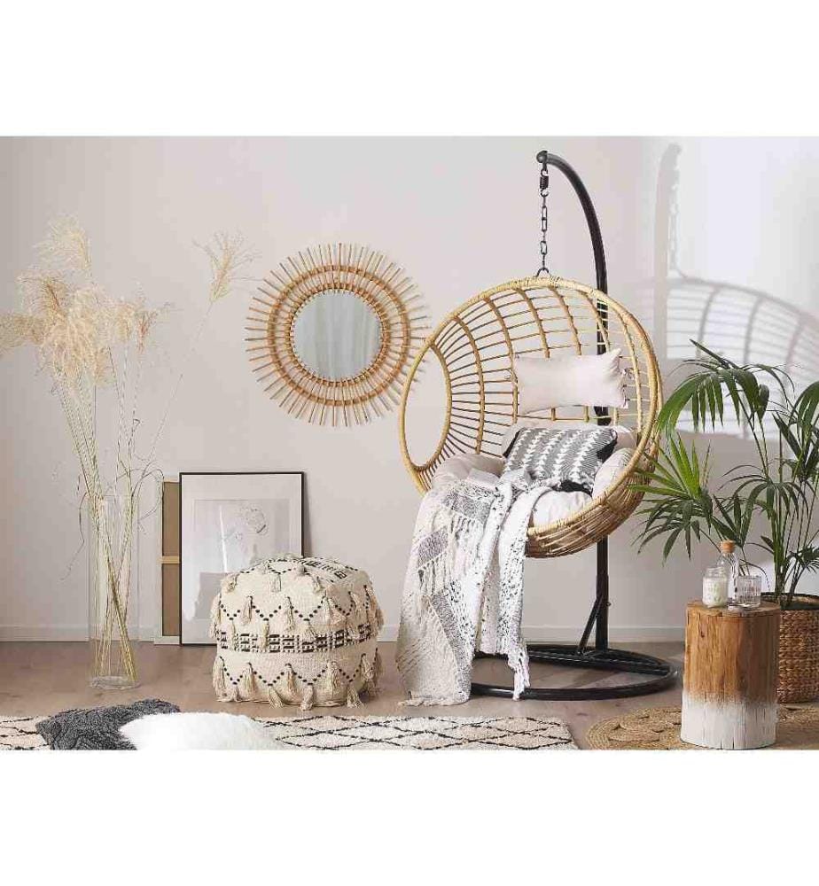 Fauteuil suspendu avec support ASPIO Polyrotin Naturel