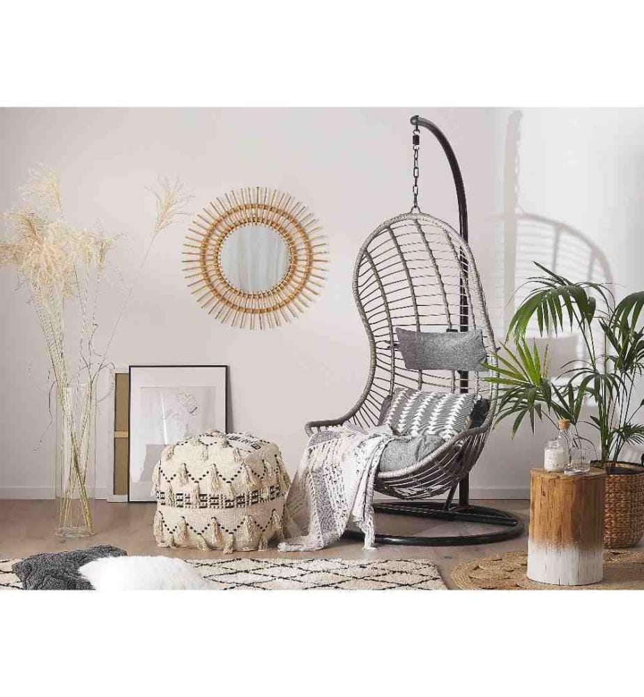 Fauteuil suspendu avec support PINETO Polyrotin Gris