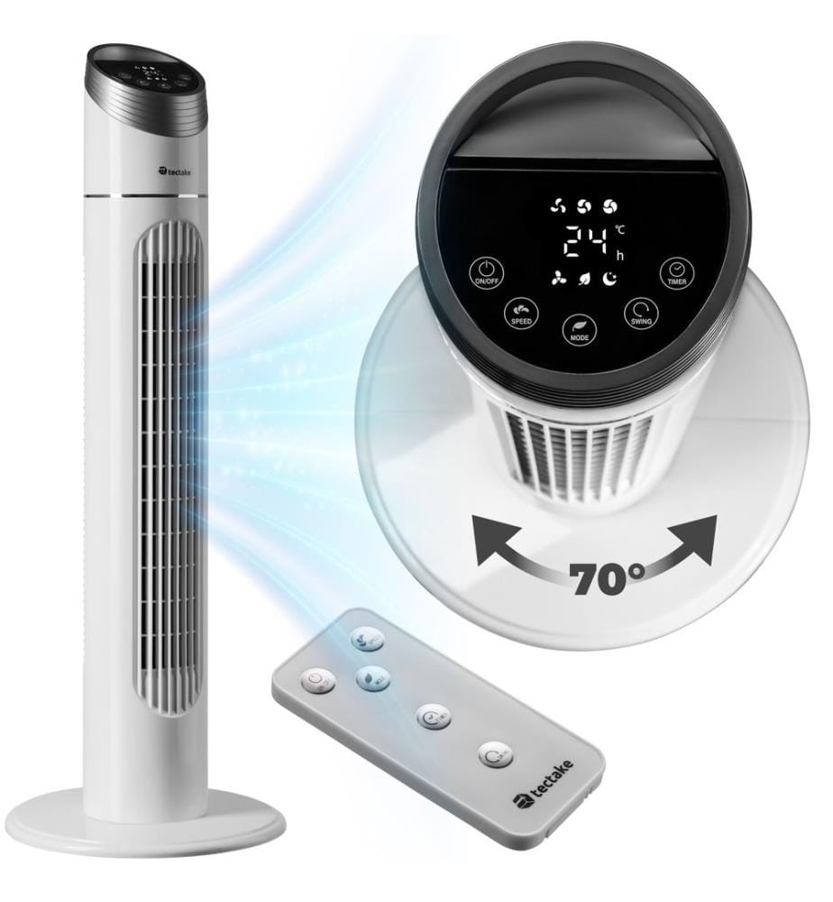 Ventilateur colonne 90 cm - blanc
