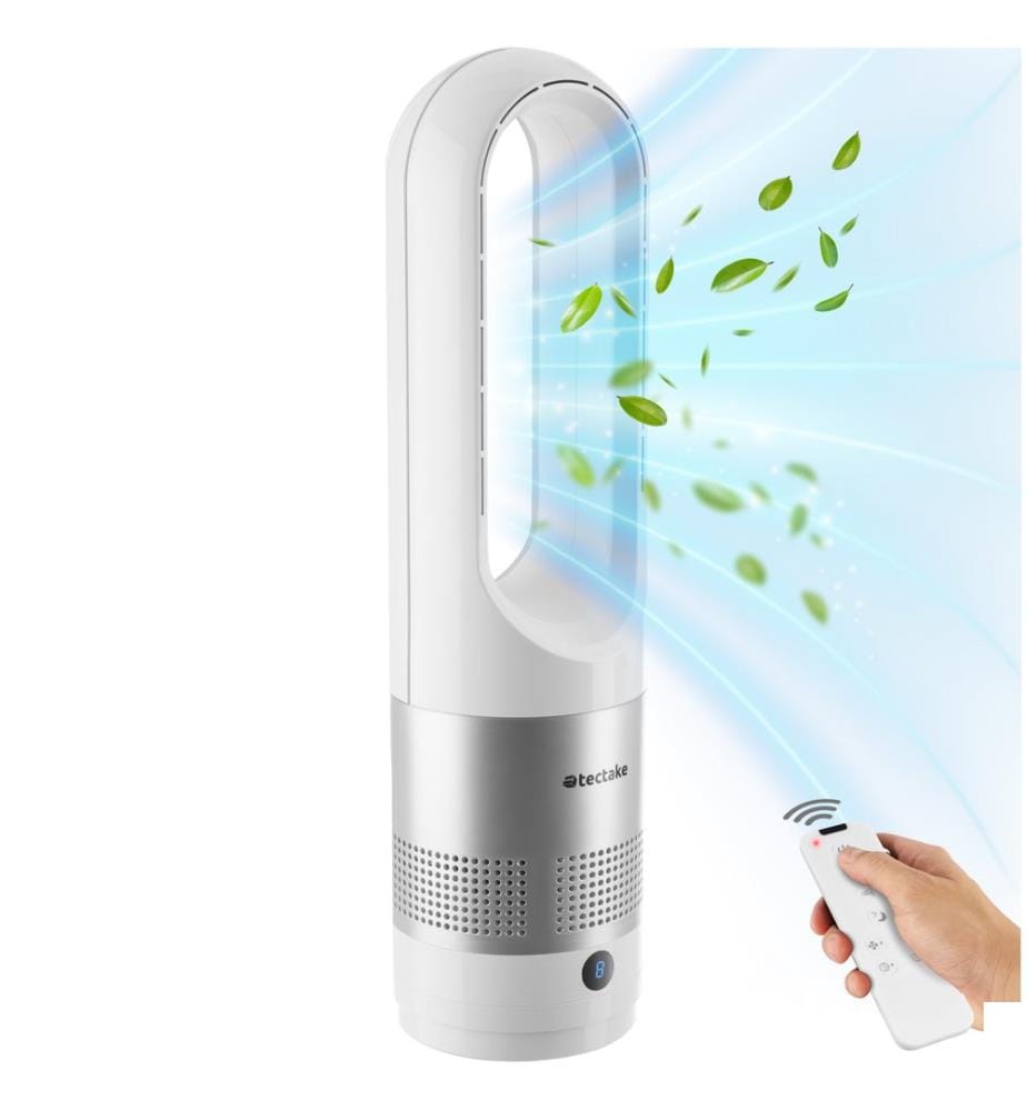 Ventilateur colonne POLAR avec oscillation à 80° - blanc