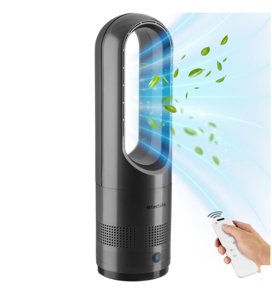 Ventilateur colonne POLAR avec oscillation à 80° - gris anthracite
