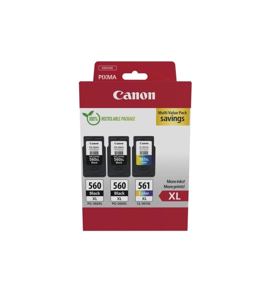 CANON - Kits dencre 2xPG-560XL + 1xCL-561XL noir/Cyan/Magenta/Yellow