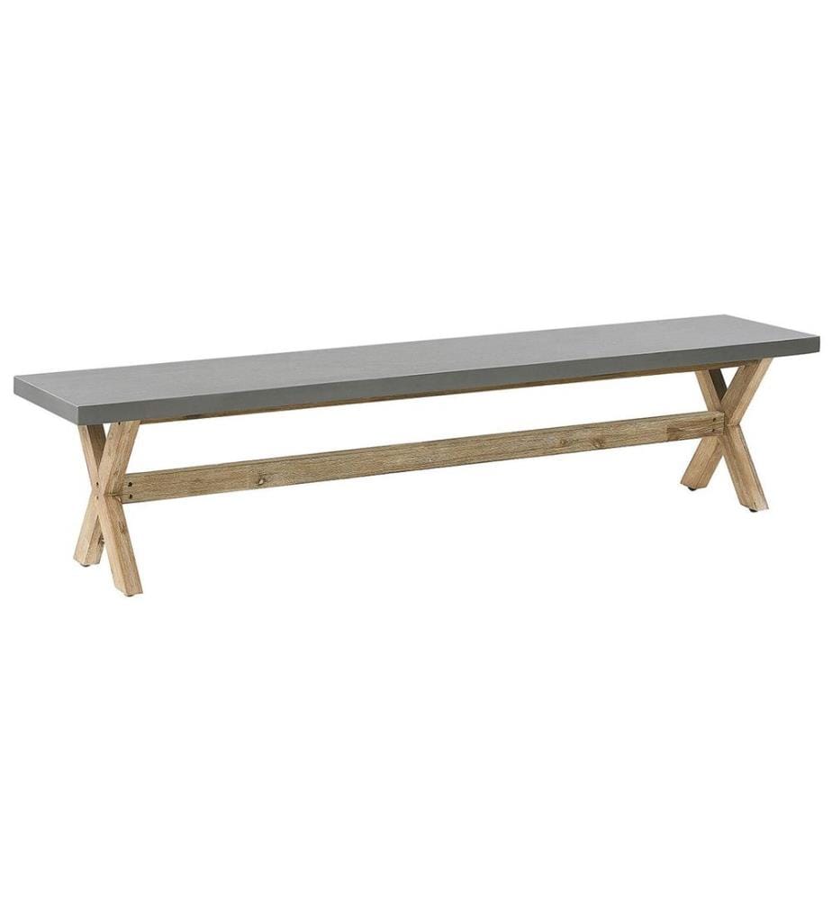 Banc de jardin OLBIA 200 cm Béton Gris