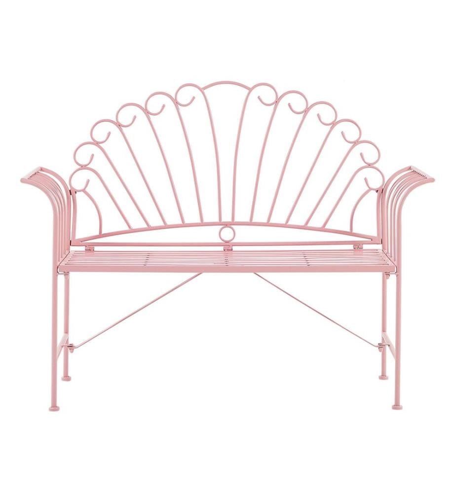 Banc de jardin CAVINIA 125 cm Métal Rose