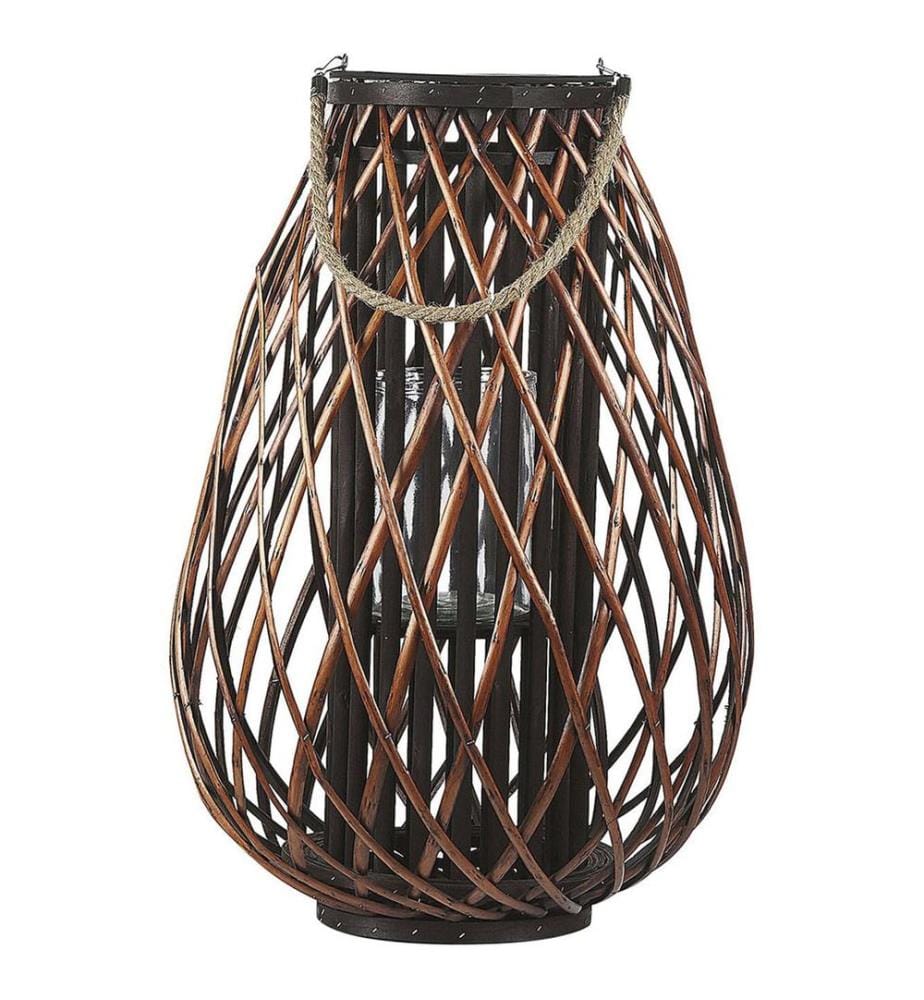 Lanterne KIUSIU Bois de saule 60 cm Marron