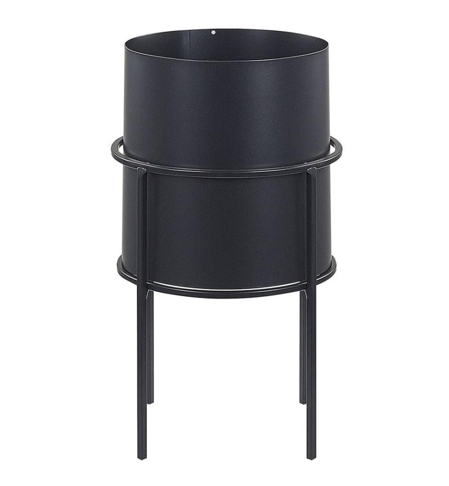 Cache-pot sur pied MILEA Métal 16 cm Noir