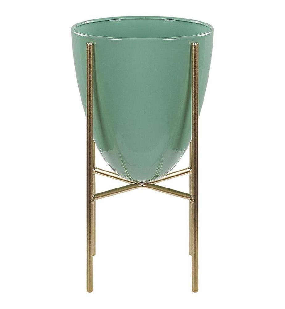 Cache-pot sur pied LEFKI Métal 16 cm Vert menthe