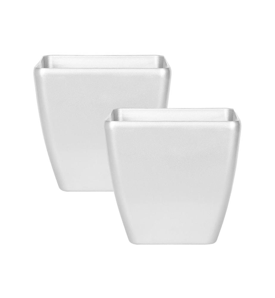 Lot de 2 pots de fleurs ASTRAS 42 cm Argenté