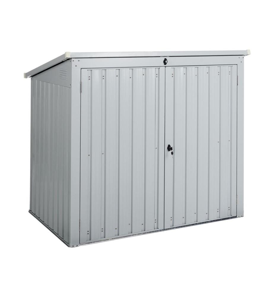 Abri de jardin MOENA Métal 158 cm 96 cm Gris clair