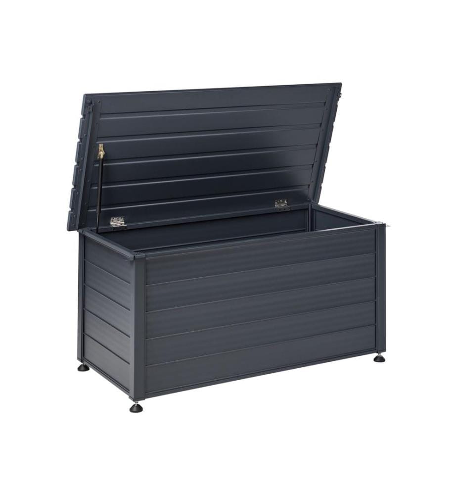 Coffre de rangement CAMPALTO Métal 123 cm 60 cm Gris foncé