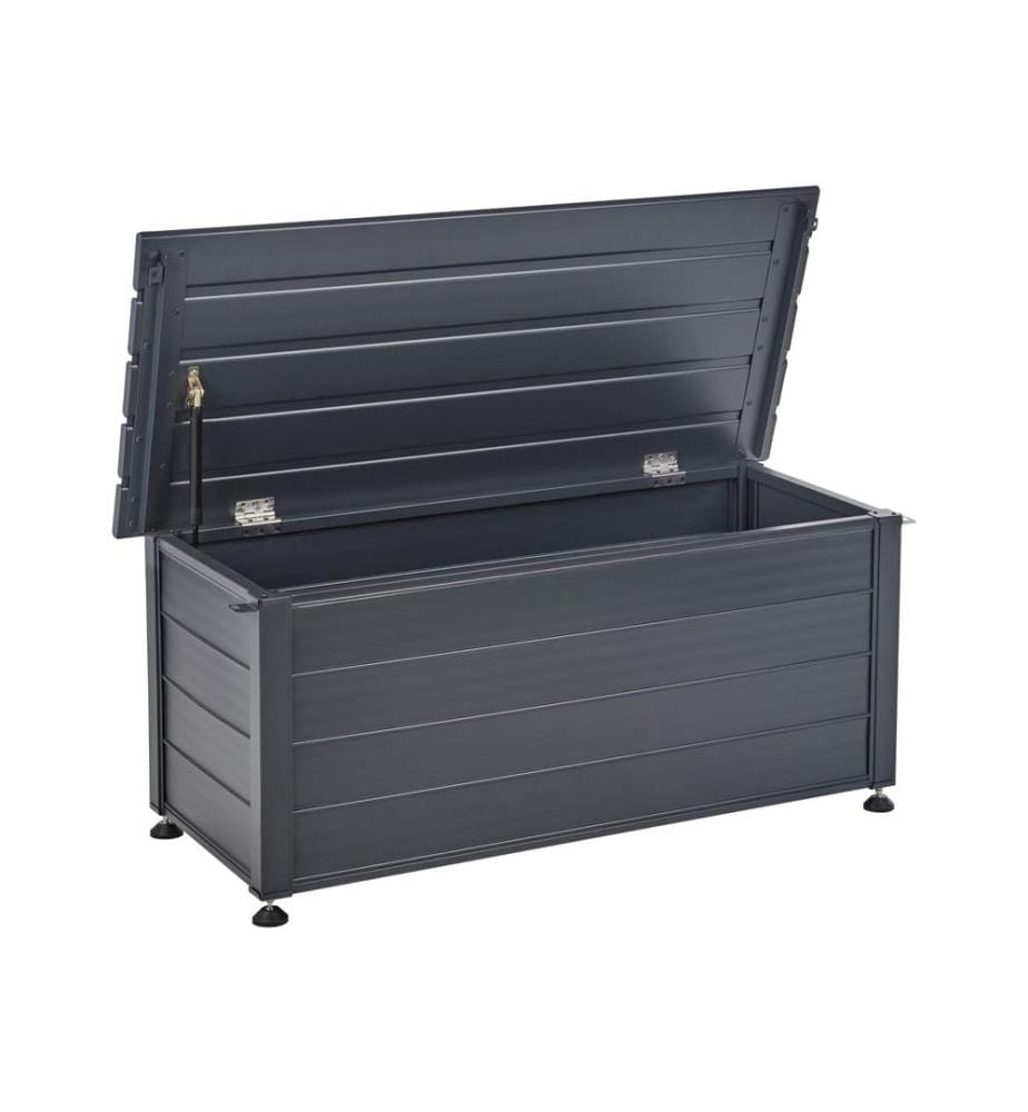Coffre de rangement CAMPALTO Métal 113 cm 50 cm Gris foncé