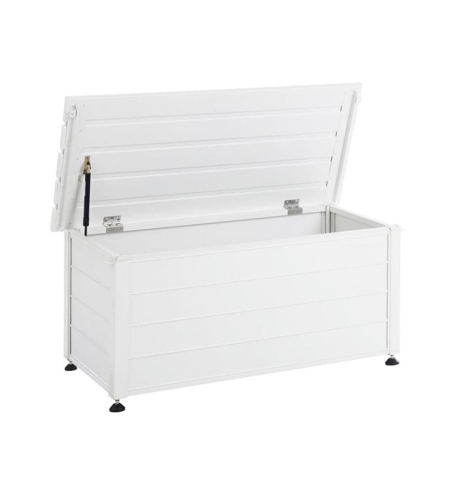 Coffre de rangement CAMPALTO Métal 113 cm 50 cm Blanc