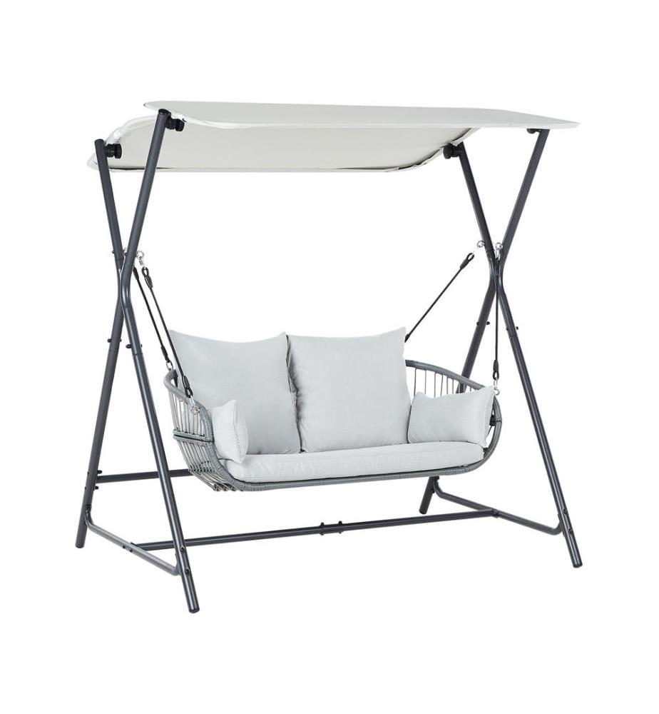 Balancelle de jardin FIASTRA Métal Gris clair