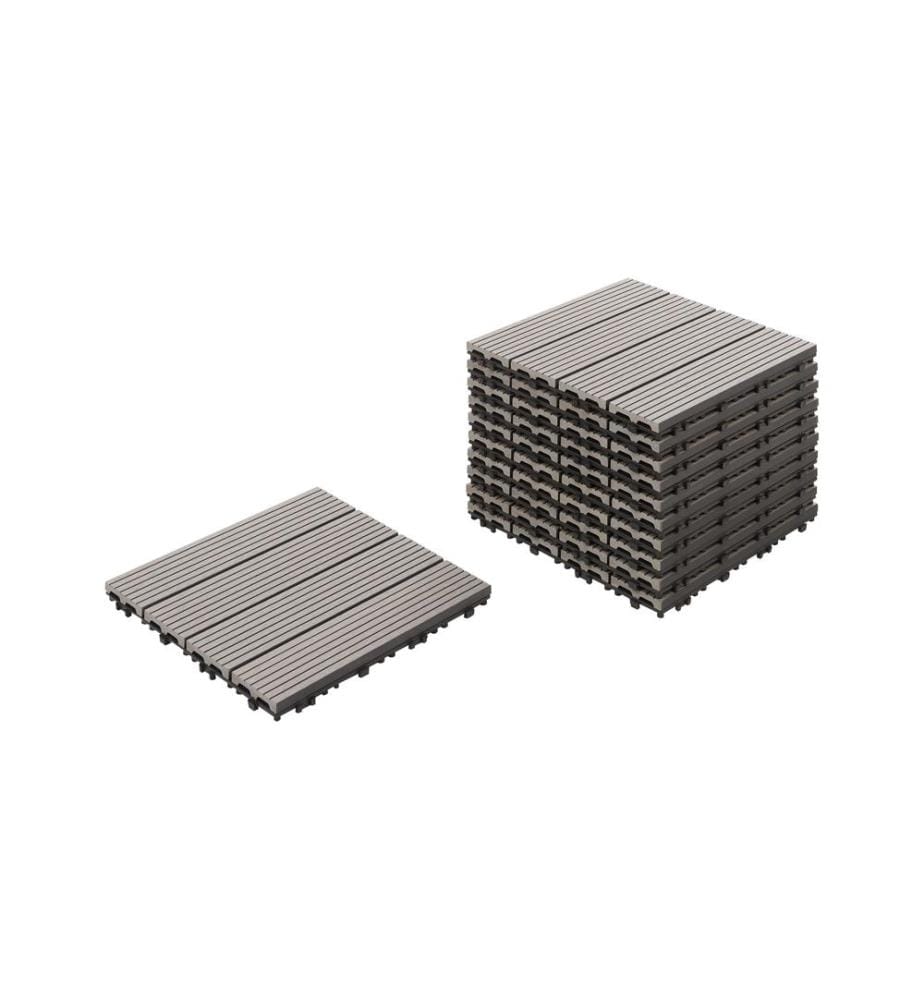 Caillebotis ATELETA Composite bois-plastique (WPC) Gris