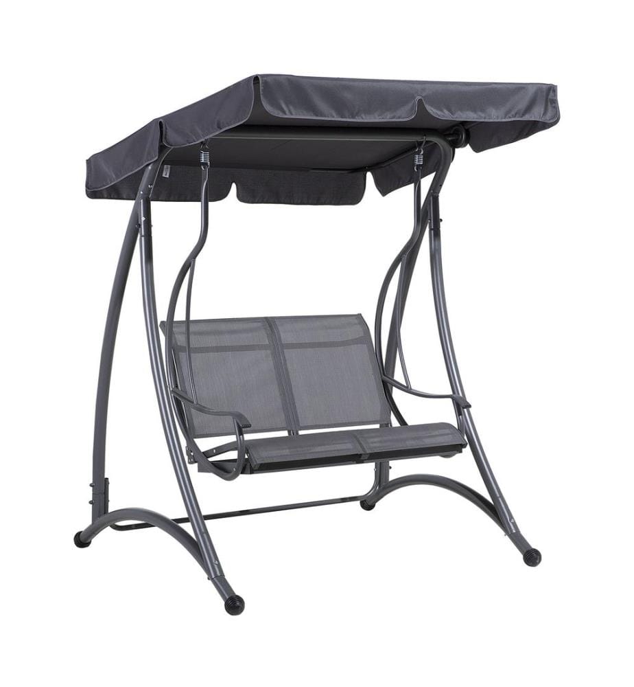 Balancelle de jardin TESERO Métal Gris