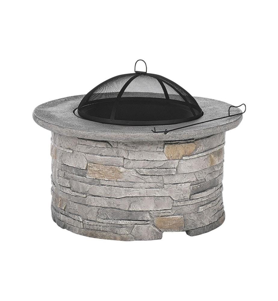 Foyer avec grille TAMBORA Béton Gris