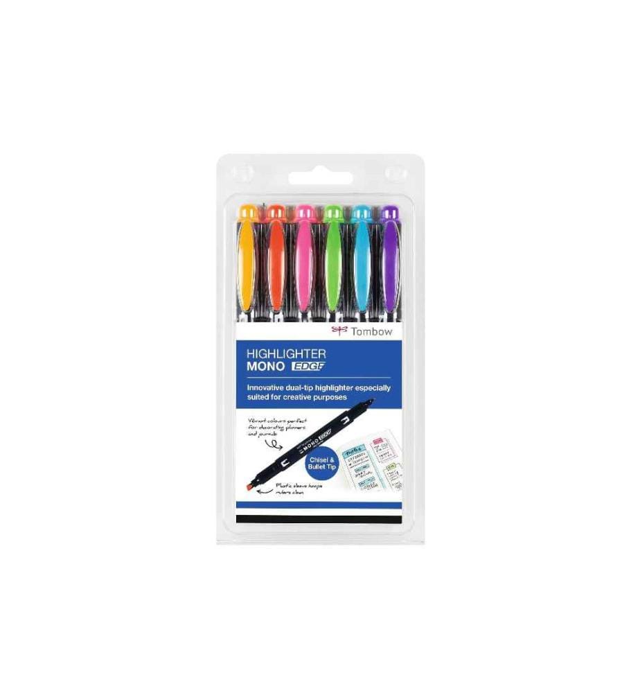 TOMBOW - Surligneur MONO EDGE, ensemble de 6