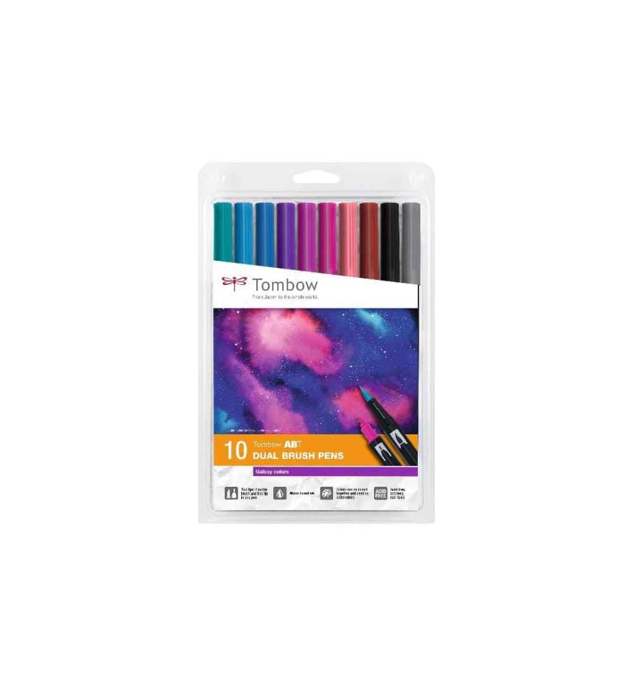 TOMBOW - Feutres de coloriage ABT Dual Brush Galaxy 10 pièces