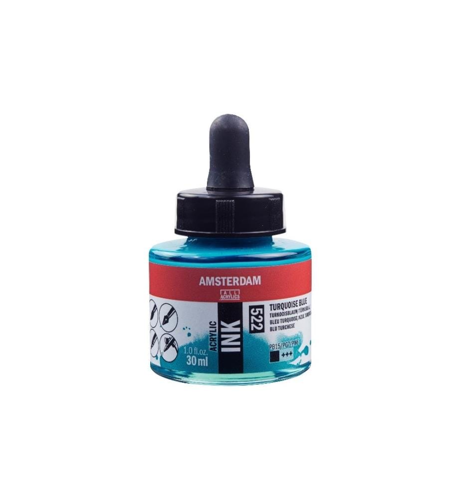 AMSTERDAM - Encre acrylique 30 ml, Bleu/Turquoise