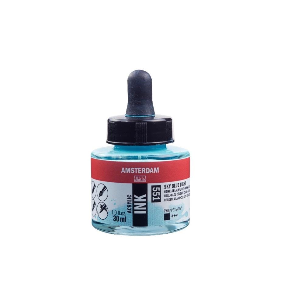 AMSTERDAM - Encre acrylique 30 ml, Bleu
