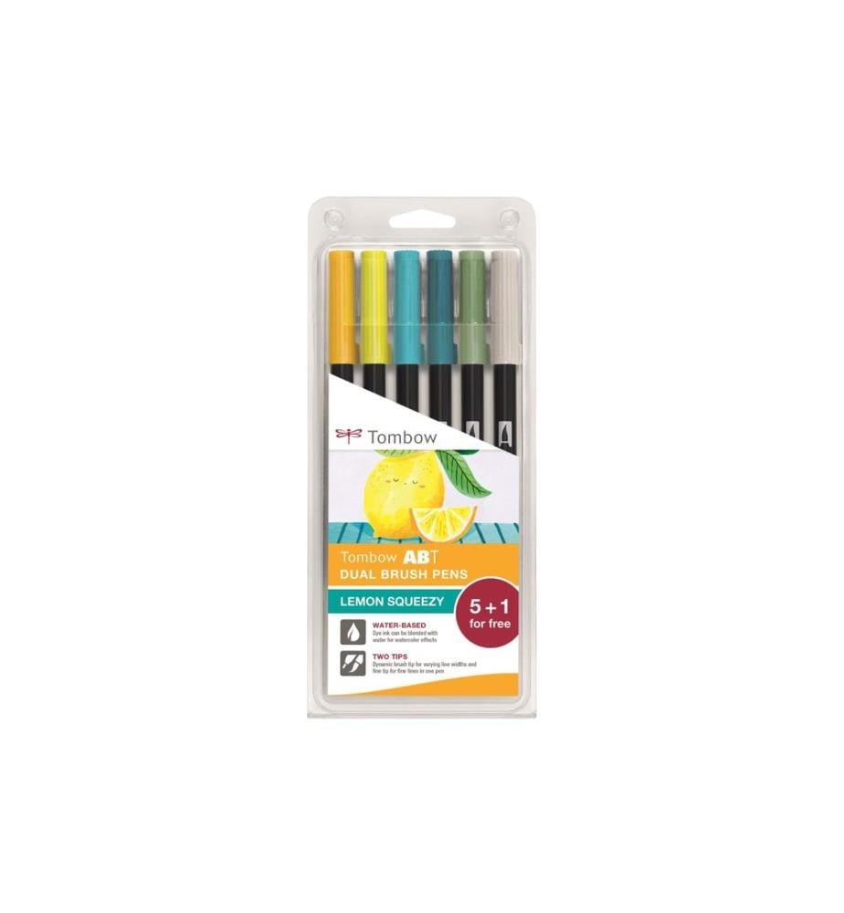 TOMBOW - Brushpen Lemon Squeezy Lot de 6