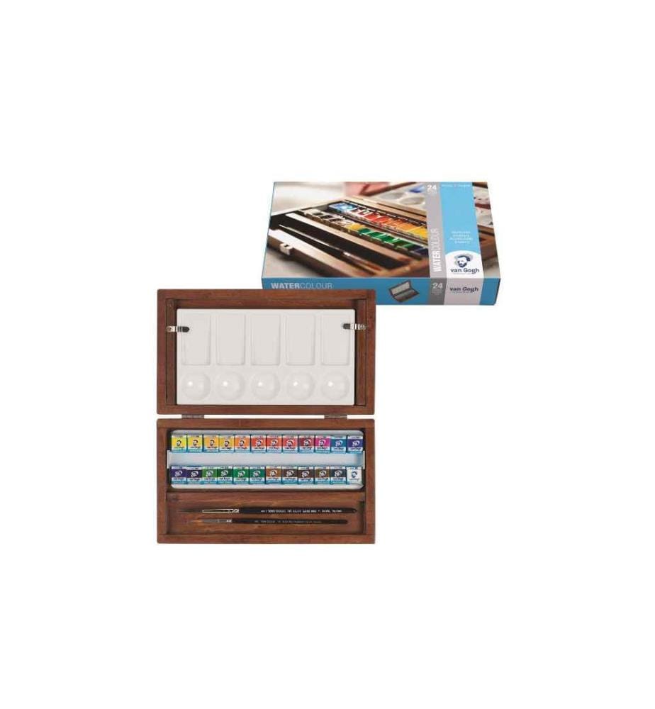 VAN GOGH - Peinture pour aquarelle Boîte à peinture 24 tasses, multicolore