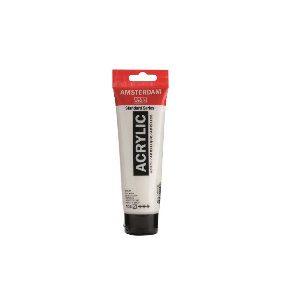 AMSTERDAM - Peinture acrylique Standard Series Zinc blanc semi-transparent, 120 ml