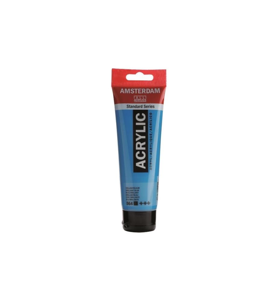 AMSTERDAM - Peinture acrylique Standard Series Bleu brillant Opaque, 120 ml