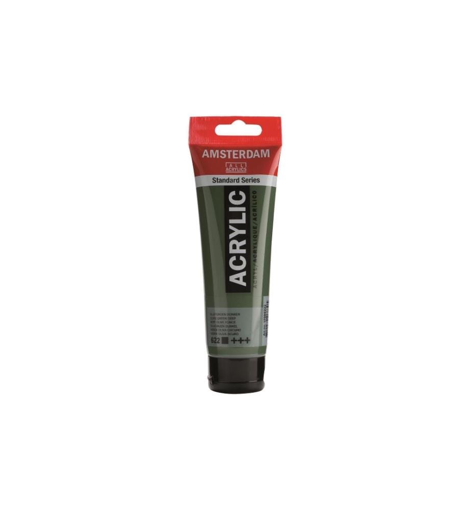 AMSTERDAM - Peinture acrylique Standard Series Vert olive D, Opaque : 120 ml
