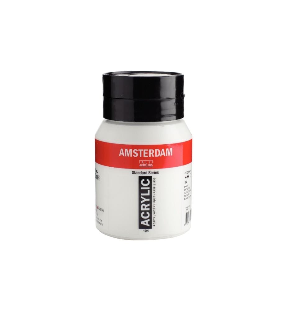 AMSTERDAM - Peinture acrylique Standard Series Zinc blanc semi-transparent, 500 ml
