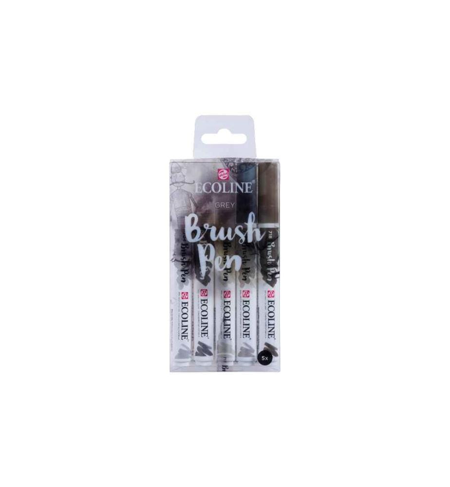 TALENS - Feutres de coloriage Ecoline Ensemble de 5, Gris