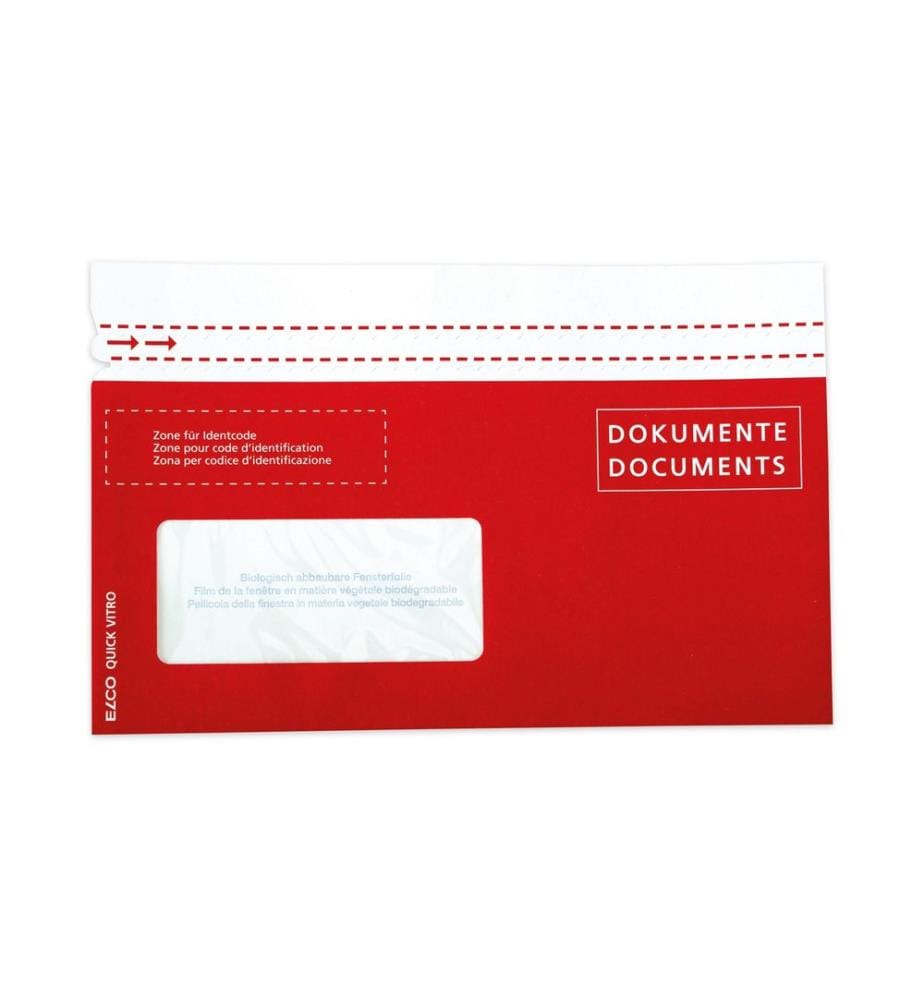 ELCO - Pochette pour documents en papier C5/6 Fenêtre gauche, 250 pièces